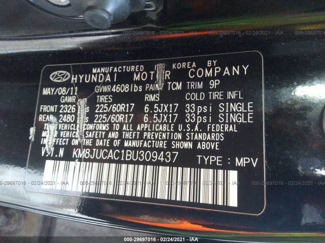 Photo 8 VIN: KM8JUCAC1BU309437 - HYUNDAI TUCSON 