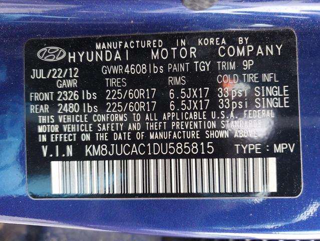 Photo 13 VIN: KM8JUCAC1DU585815 - HYUNDAI TUCSON 