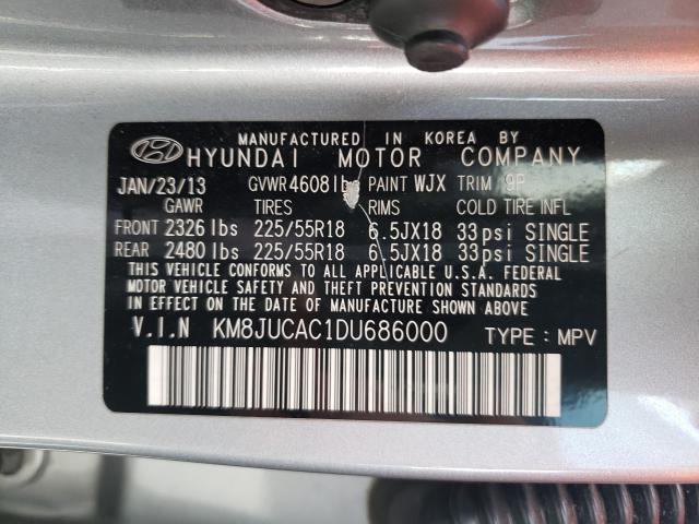 Photo 9 VIN: KM8JUCAC1DU686000 - HYUNDAI TUCSON GLS 