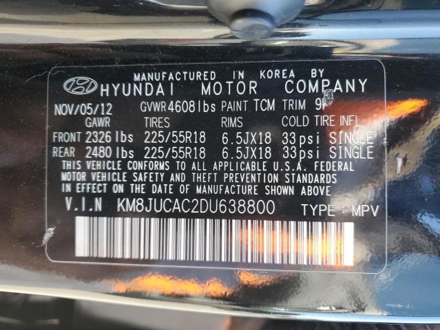 Photo 11 VIN: KM8JUCAC2DU638800 - HYUNDAI TUCSON GLS 