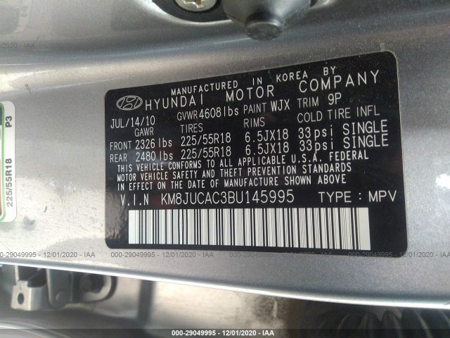 Photo 8 VIN: KM8JUCAC3BU145995 - HYUNDAI TUCSON 