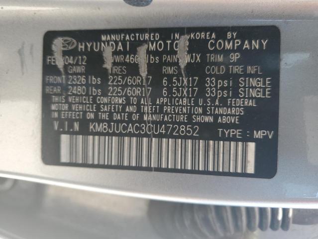 Photo 12 VIN: KM8JUCAC3CU472852 - HYUNDAI TUCSON 