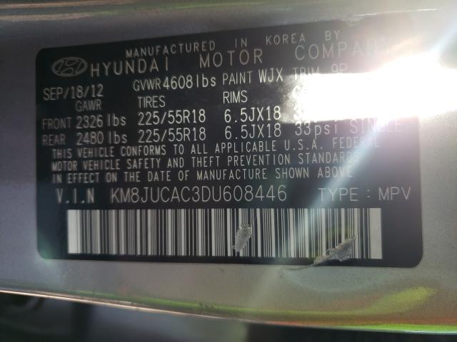 Photo 9 VIN: KM8JUCAC3DU608446 - HYUNDAI TUCSON GLS 