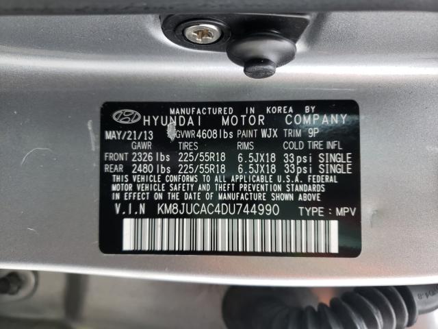 Photo 9 VIN: KM8JUCAC4DU744990 - HYUNDAI TUCSON GLS 