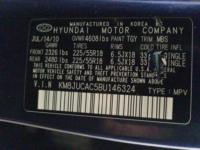 Photo 9 VIN: KM8JUCAC5BU146324 - HYUNDAI TUCSON GLS 