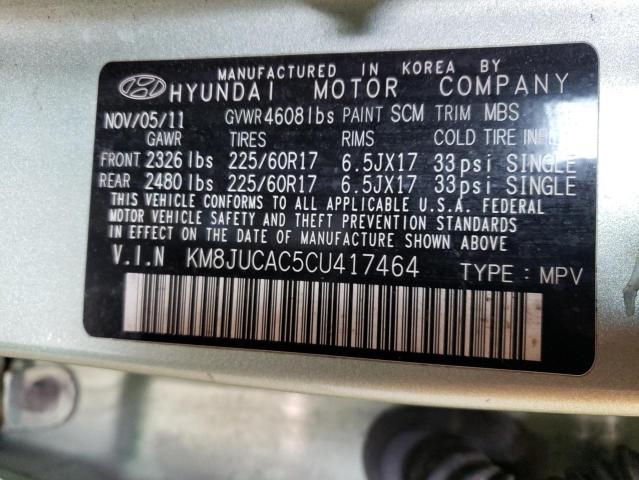 Photo 12 VIN: KM8JUCAC5CU417464 - HYUNDAI TUCSON GLS 