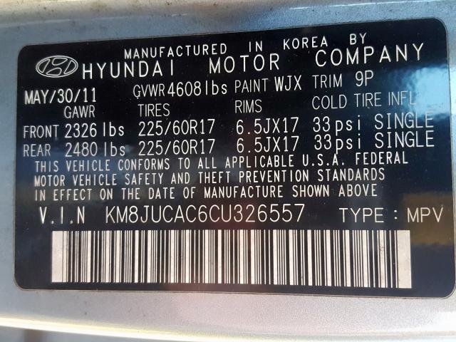 Photo 9 VIN: KM8JUCAC6CU326557 - HYUNDAI TUCSON GLS 