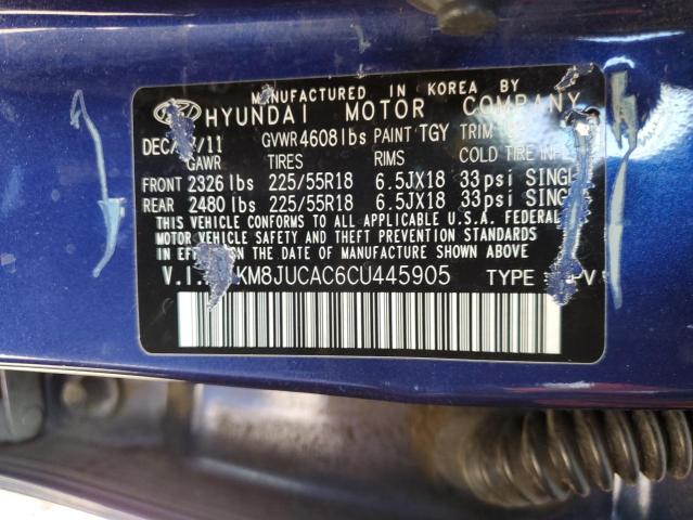 Photo 9 VIN: KM8JUCAC6CU445905 - HYUNDAI TUCSON GLS 