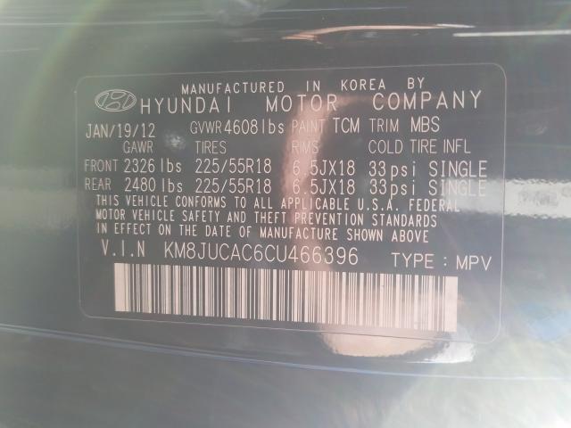 Photo 9 VIN: KM8JUCAC6CU466396 - HYUNDAI TUCSON GLS 