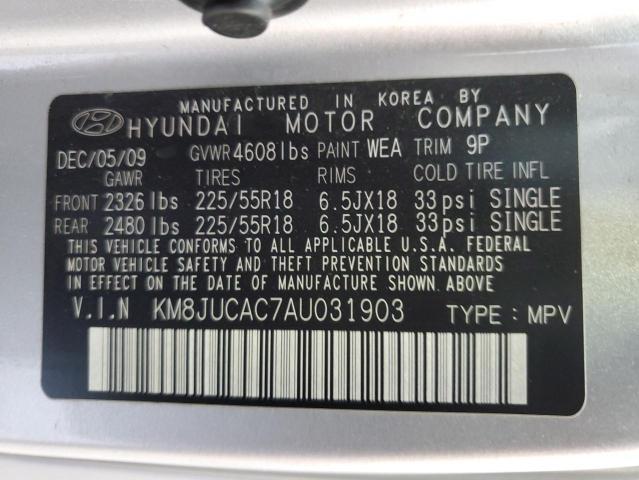 Photo 12 VIN: KM8JUCAC7AU031903 - HYUNDAI TUCSON 