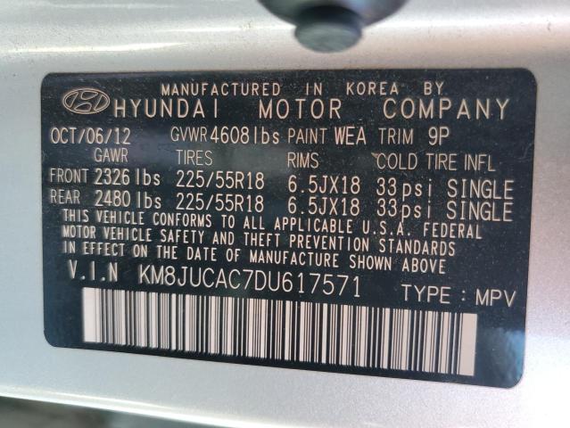 Photo 12 VIN: KM8JUCAC7DU617571 - HYUNDAI TUCSON GLS 