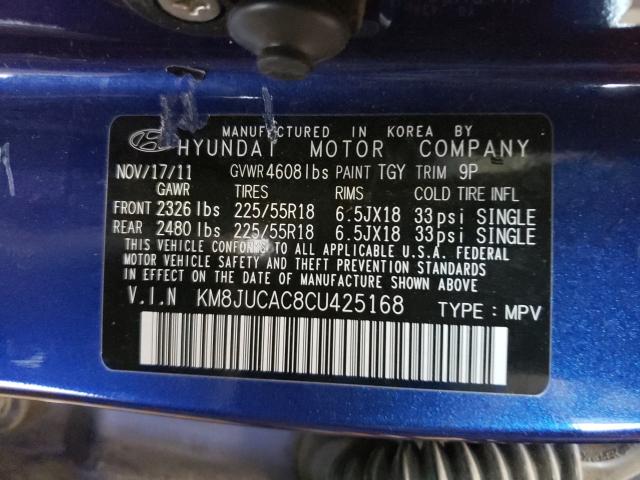 Photo 9 VIN: KM8JUCAC8CU425168 - HYUNDAI TUCSON GLS 