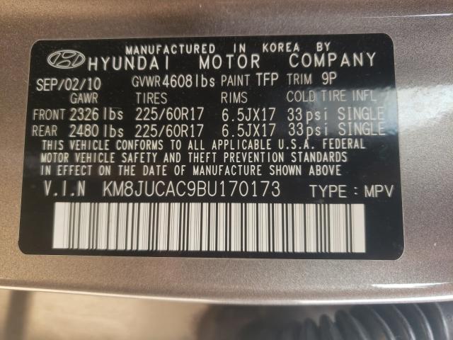 Photo 9 VIN: KM8JUCAC9BU170173 - HYUNDAI TUCSON GLS 