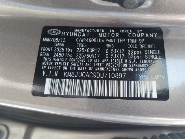 Photo 9 VIN: KM8JUCAC9DU710897 - HYUNDAI TUCSON GLS 