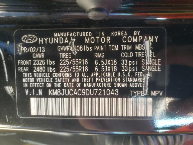 Photo 9 VIN: KM8JUCAC9DU721043 - HYUNDAI TUCSON GLS 