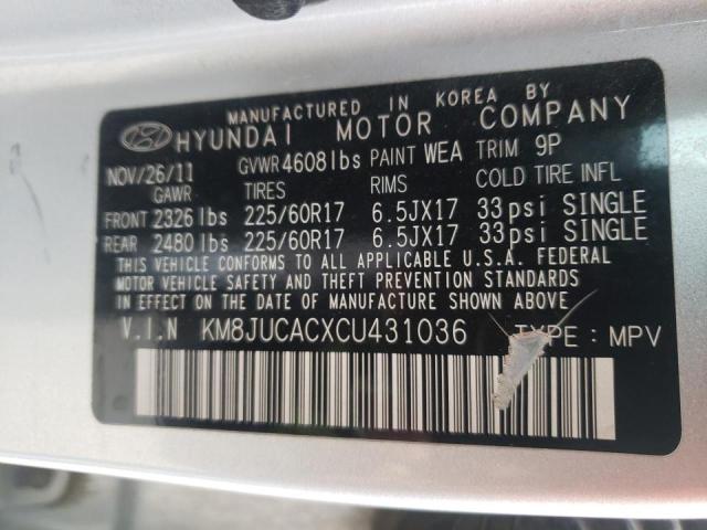 Photo 9 VIN: KM8JUCACXCU431036 - HYUNDAI TUCSON GLS 