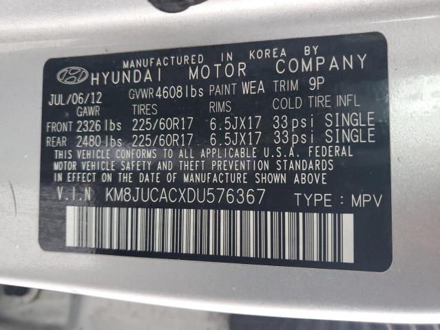 Photo 12 VIN: KM8JUCACXDU576367 - HYUNDAI TUCSON GLS 