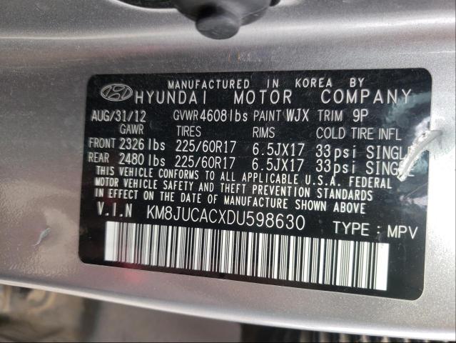 Photo 9 VIN: KM8JUCACXDU598630 - HYUNDAI TUCSON GLS 