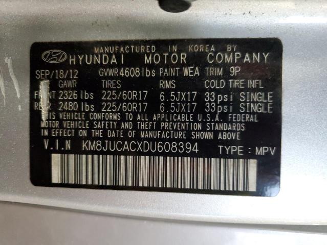 Photo 12 VIN: KM8JUCACXDU608394 - HYUNDAI TUCSON 