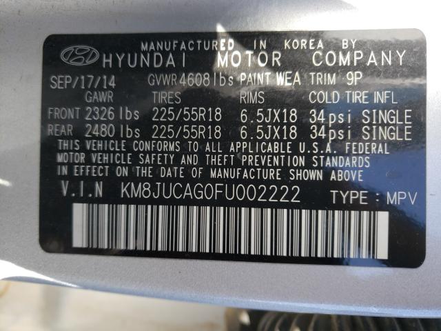 Photo 9 VIN: KM8JUCAG0FU002222 - HYUNDAI TUCSON LIM 