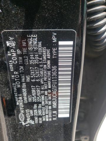 Photo 9 VIN: KM8JUCAG1FU113636 - HYUNDAI TUCSON LIM 