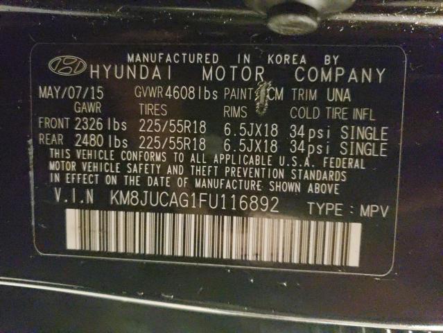 Photo 11 VIN: KM8JUCAG1FU116892 - HYUNDAI TUCSON 