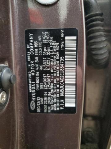 Photo 11 VIN: KM8JUCAG2EU854795 - HYUNDAI TUCSON 