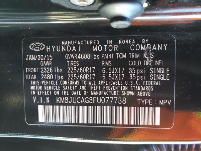 Photo 9 VIN: KM8JUCAG3FU077738 - HYUNDAI TUCSON LIM 