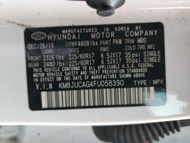 Photo 12 VIN: KM8JUCAG4FU058390 - HYUNDAI TUCSON LIM 