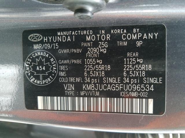 Photo 9 VIN: KM8JUCAG5FU096534 - HYUNDAI TUCSON LIM 