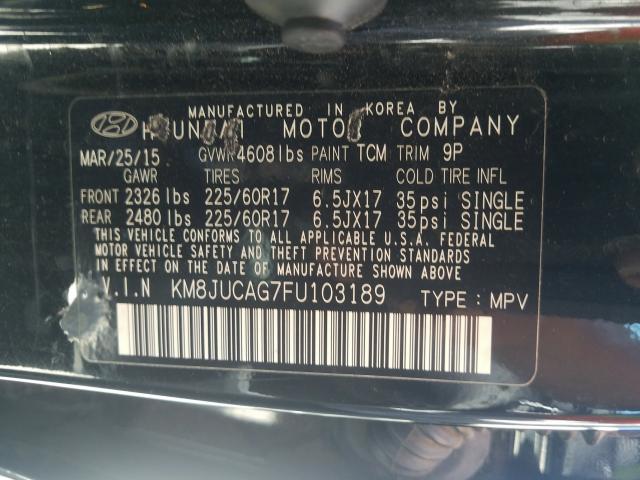 Photo 9 VIN: KM8JUCAG7FU103189 - HYUNDAI TUCSON LIM 