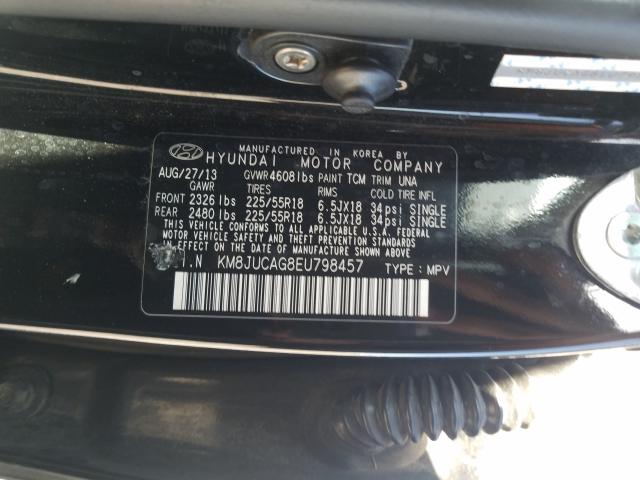 Photo 9 VIN: KM8JUCAG8EU798457 - HYUNDAI TUCSON GLS 