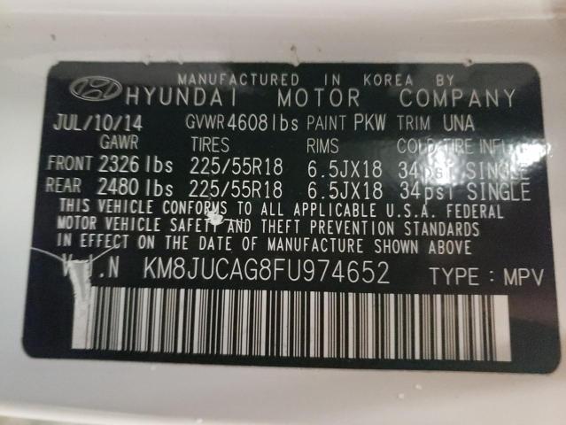 Photo 12 VIN: KM8JUCAG8FU974652 - HYUNDAI TUCSON LIM 