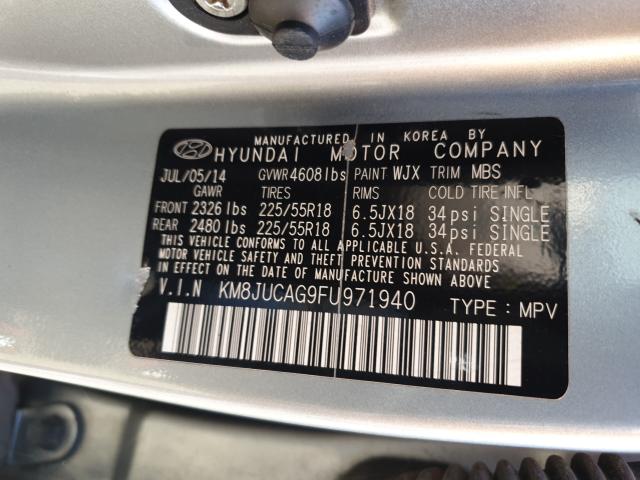 Photo 9 VIN: KM8JUCAG9FU971940 - HYUNDAI TUCSON 