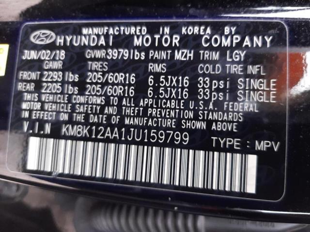 Photo 11 VIN: KM8K12AA1JU159799 - HYUNDAI KONA SE 