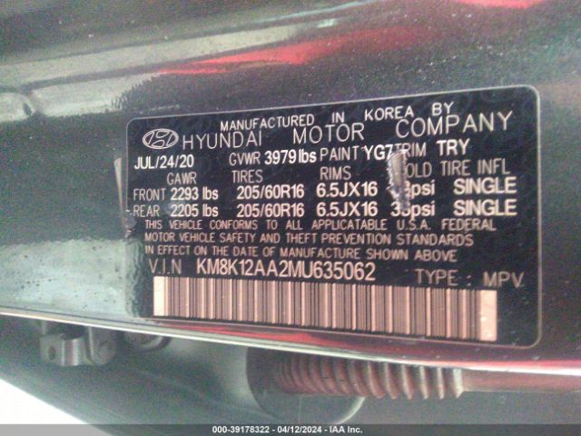 Photo 8 VIN: KM8K12AA2MU635062 - HYUNDAI KONA 