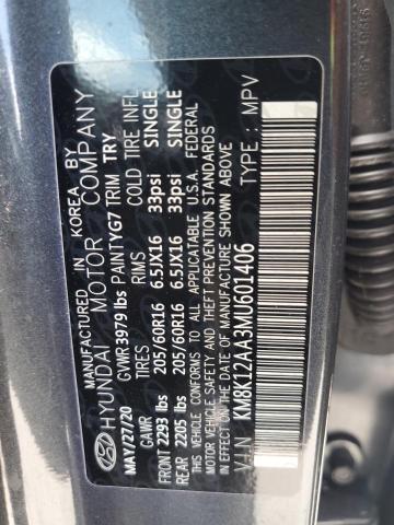 Photo 12 VIN: KM8K12AA3MU601406 - HYUNDAI KONA 