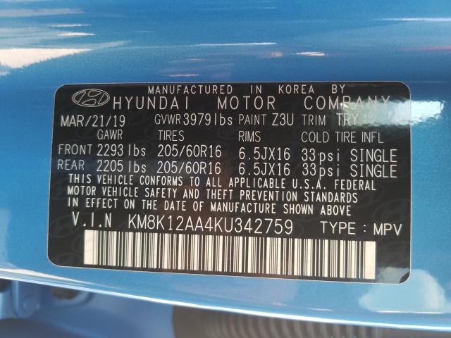 Photo 9 VIN: KM8K12AA4KU342759 - HYUNDAI KONA SE 