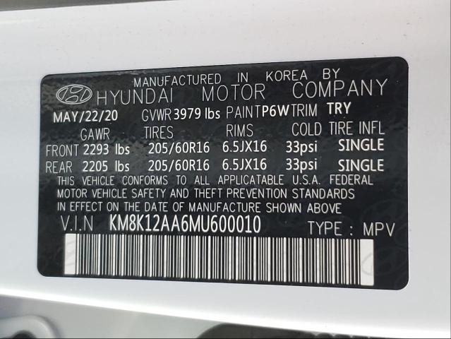 Photo 9 VIN: KM8K12AA6MU600010 - HYUNDAI KONA SE 