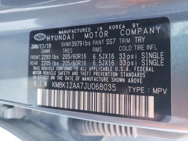 Photo 9 VIN: KM8K12AA7JU068035 - HYUNDAI KONA SE 