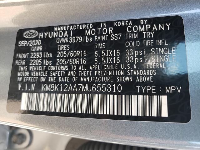 Photo 9 VIN: KM8K12AA7MU655310 - HYUNDAI KONA SE 