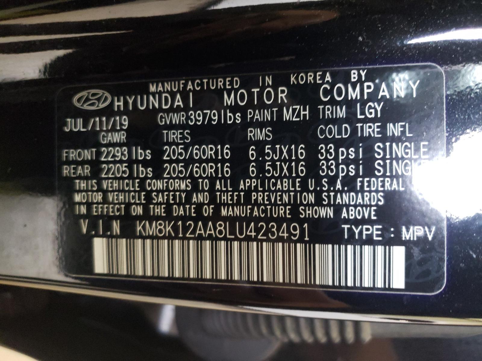 Photo 9 VIN: KM8K12AA8LU423491 - HYUNDAI KONA SE 