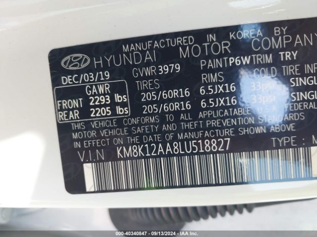 Photo 8 VIN: KM8K12AA8LU518827 - HYUNDAI KONA 