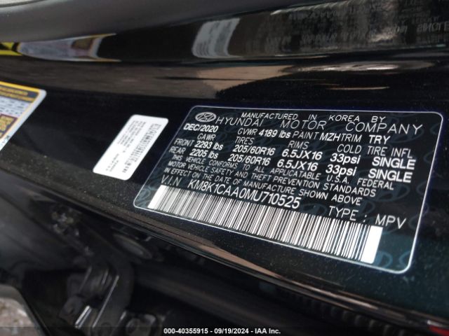 Photo 8 VIN: KM8K1CAA0MU710525 - HYUNDAI KONA 