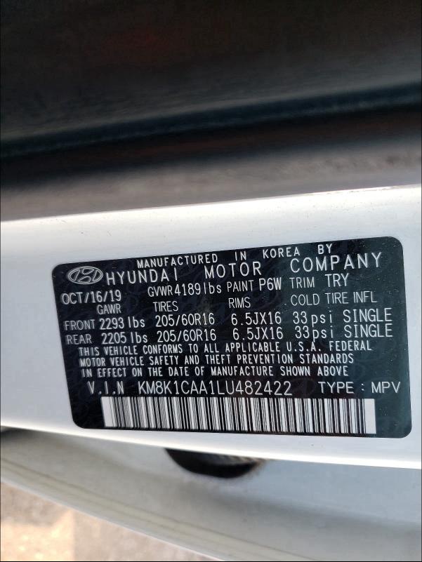 Photo 9 VIN: KM8K1CAA1LU482422 - HYUNDAI KONA SE 