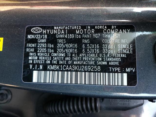 Photo 9 VIN: KM8K1CAA3KU269258 - HYUNDAI KONA SE 