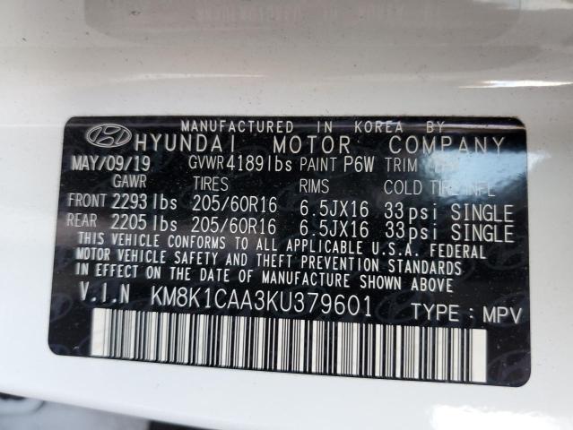 Photo 9 VIN: KM8K1CAA3KU379601 - HYUNDAI KONA SE 