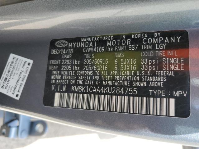 Photo 12 VIN: KM8K1CAA4KU284755 - HYUNDAI KONA SE 