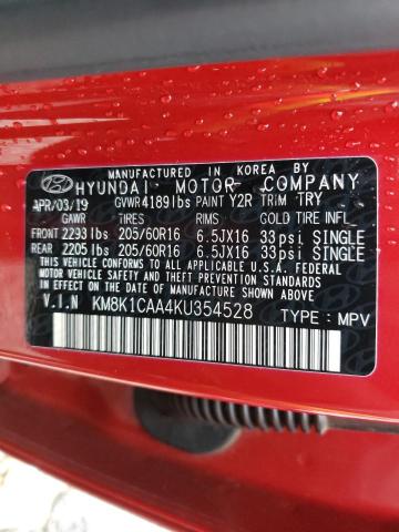 Photo 9 VIN: KM8K1CAA4KU354528 - HYUNDAI KONA SE 