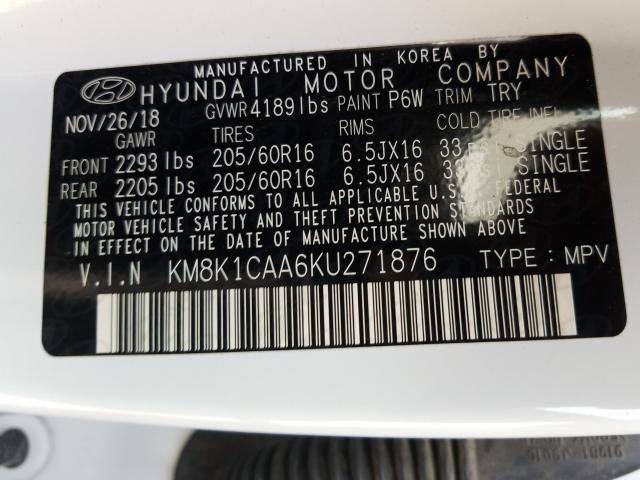 Photo 9 VIN: KM8K1CAA6KU271876 - HYUNDAI KONA 